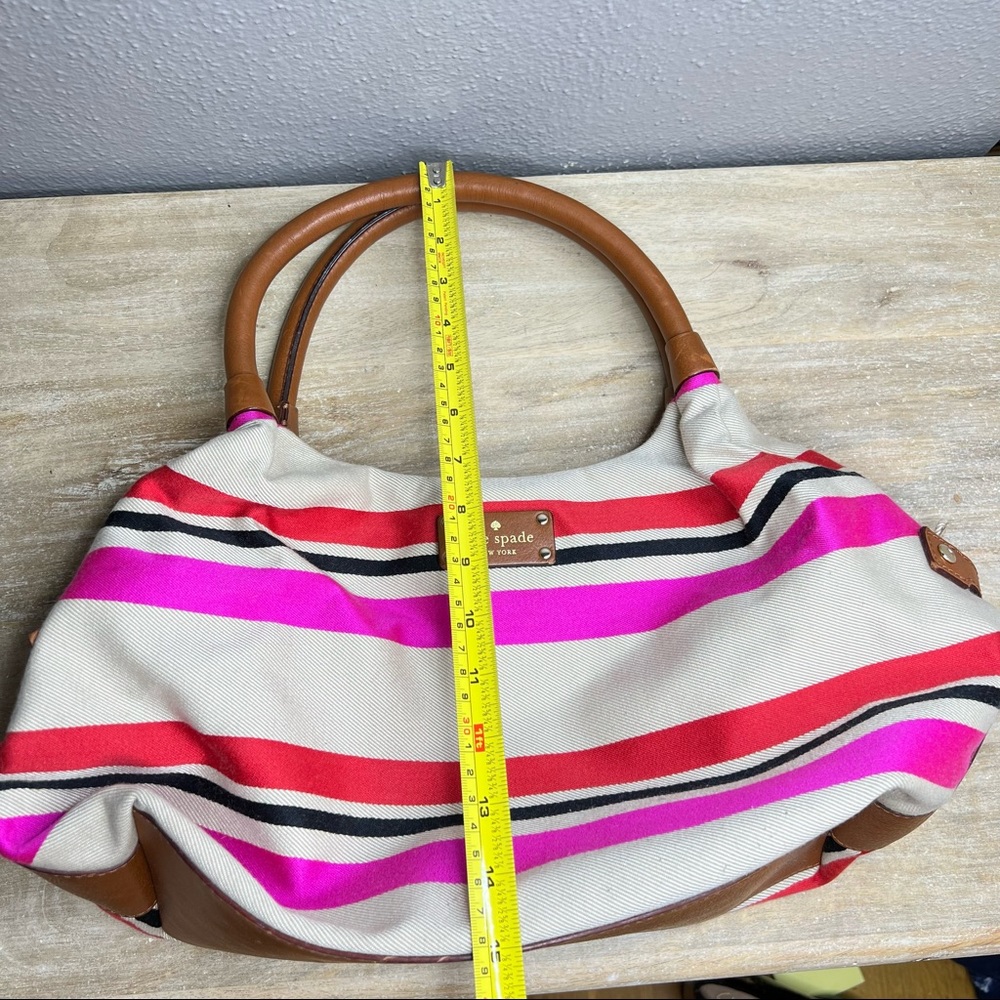 Kate spade leather fabric shoulder bag - Picture 9 of 14